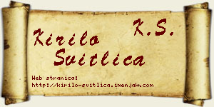 Kirilo Svitlica vizit kartica